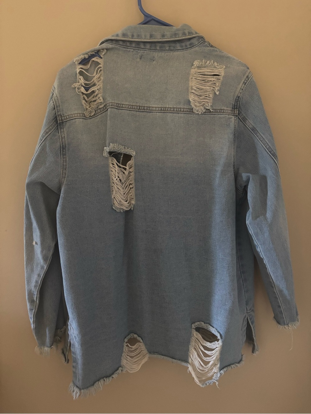 Daisy Light Blue Denim Jacket with Yellow Label - Picture 3 of 6